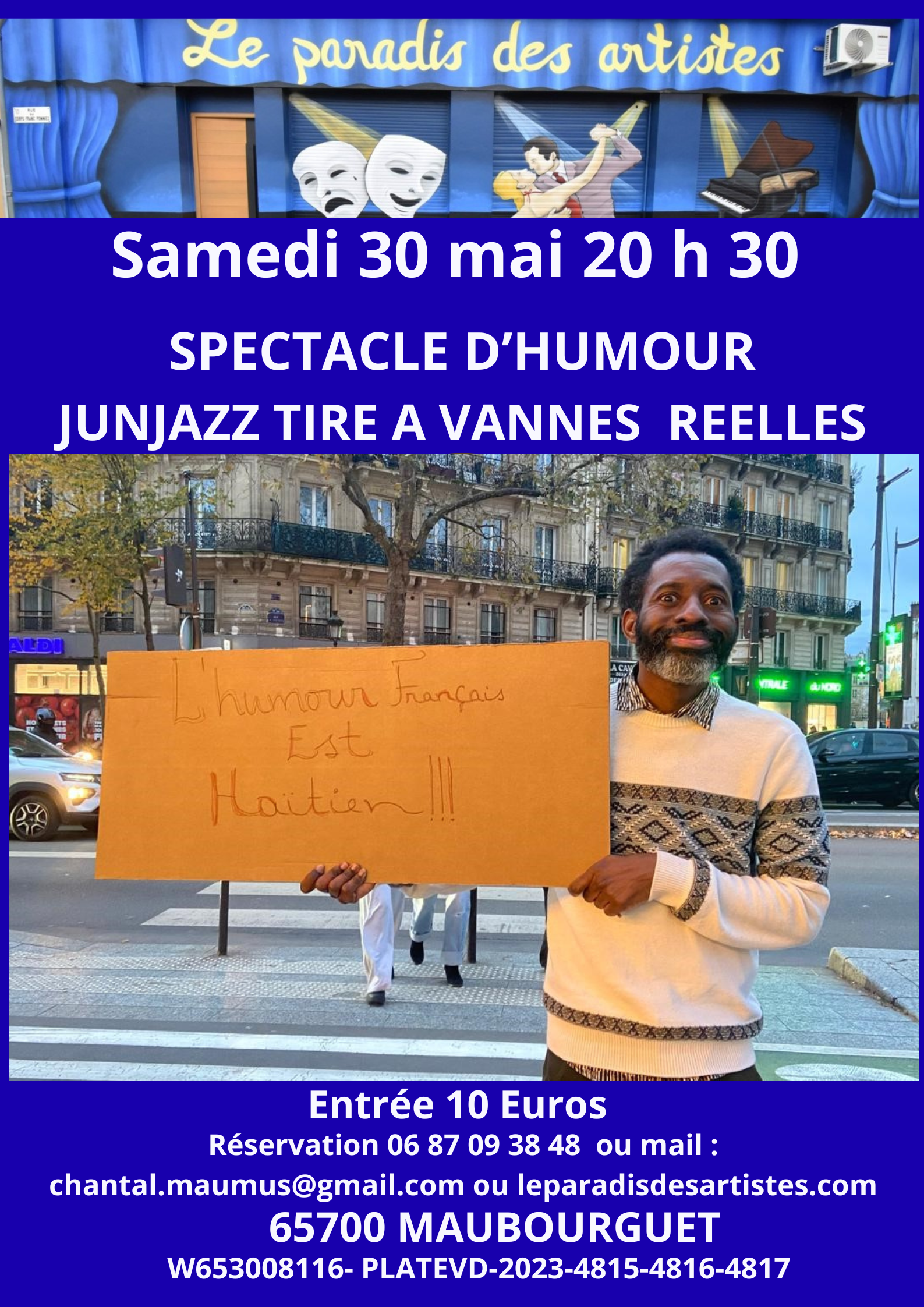 SPECTACLE D'HUMOUR "JUNJAZZ TIRE A VANNES REELLES" est un seul-en-scène comique, à la fois incisif et intelligent. Derrière l'humour, le propos se révèle profondément réfléchi : il invite le public à questionner ses certitudes et à envisager la vérité comme une réalité plurielle, propre à chacun. Ainsi, même dans la divergence, le spectacle appelle à la compréhension et au respect des vérités d'autrui dans toute leur complexité. D'un rire partagé éclôt toujours une promesse de rencontre !